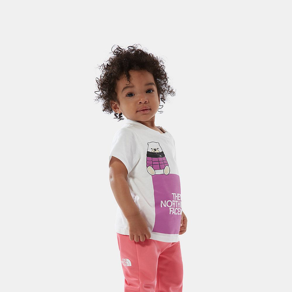 The North Face T-Shirts Baby Australia - The North Face Easy White / Purple (KLZ-594312)